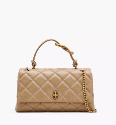 The Quilted Dual Convertible Shoulder Bag camel